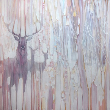 Spirit Guides,stag print by Gill Bustamante